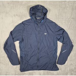 Arcteryx Incendo Full Zip Jacket Hooded Windbreaker Outdoors Navy Mens Size XL